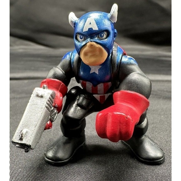 Marvel Super Hero Squad Captain America Imaginext 2" Action Figure Variant - Picture 1 of 2